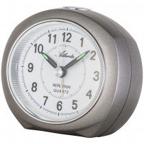 Wecker Quarz anthrazit anthrazit leise ohne Ticken mit Licht Snooze