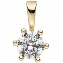 Anhänger 333 Gelbgold 1 Zirkonia Goldanhänger 8 Karat