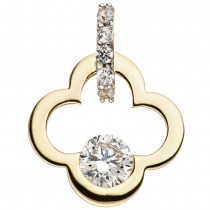 Anhänger 333 Gelbgold 6 Zirkonia Goldanhänger