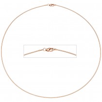 Halsreif 925 Sterling Silber rotgold vergoldet 1,1mm 42cm Kette Halskette