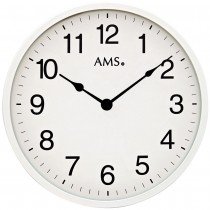 Wanduhr Quarz analog weiß rund schlicht sehr flach