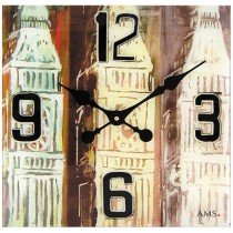 Wanduhr Quarz analog eckig vintage antik retro