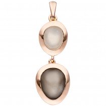 Anhänger 585 Rotgold 2 Mondsteine Rotgoldanhänger