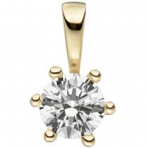 Anhänger 333 Gelbgold 1 Zirkonia Goldanhänger 8 Karat