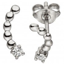 Ohrstecker 925 Sterling Silber 2 Zirkonia Ohrringe Silberohrringe