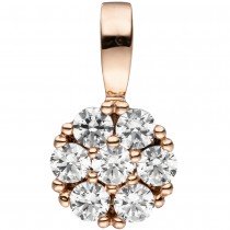 Anhänger 333 Rotgold 7 Zirkonia Rotgoldanhänger