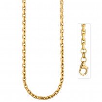 Ankerkette 585 Gelbgold diamantiert 3mm 50cm Gold Kette Halskette Goldkette