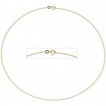 Halsreif 925 Sterling Silber gold vergoldet 1,1mm 42cm Kette Halskette