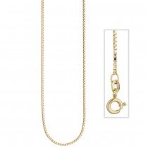 Venezianerkette 925 Sterling Silber gold vergoldet 1,3mm 45cm Kette Halskette