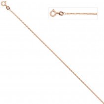 Panzerkette 925 Sterling Silber rotgold vergoldet 1,3mm 42cm Kette Halskette