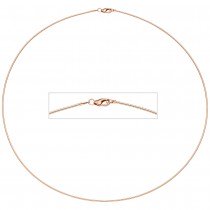 Halsreif 925 Sterling Silber rotgold vergoldet 1,1mm 45cm Kette Halskette