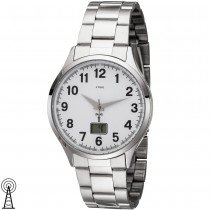 JOBO Herren Armbanduhr Funk Funkuhr Edelstahl Herrenuhr mit Datum
