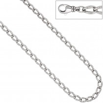 Lang-Panzerkette 925 Sterling Silber 7,3mm 45cm Kette Halskette Silberkette