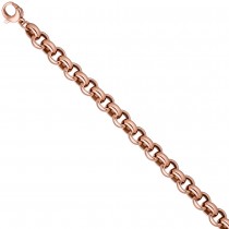 Erbsarmband 925 Sterling Silber rotgold vergoldet 21cm Armband