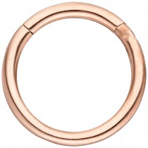 Segmentring Edelstahl rotgold farben Klick-System Scharnier Ringstärke 1,2mm