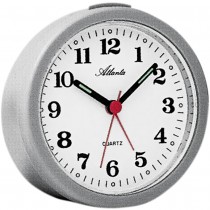 Wecker Quarz analog grau rund