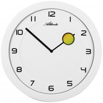 Wanduhr Quarz analog weiß rund flach mit Farbwechsel 28cm