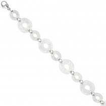 Armband 925 Sterling Silber mit Struktur 20cm Silberarmband