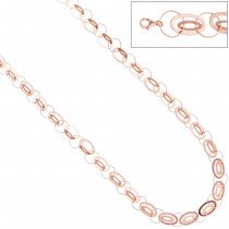 Halskette Kette 925 Silber rotgold vergoldet 80cm Karabiner