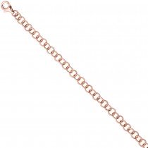 Rundankerarmband 925 Silber rotgold vergoldet 19cm Armband Ankerarmband