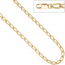 Lang-Panzerkette 925 Sterling Silber gold vergoldet 6,9mm 45cm Kette Halskette