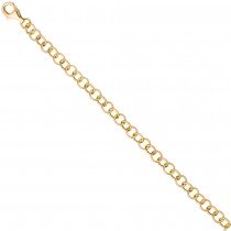 Rundankerarmband 925 Sterling Silber gold vergoldet 19cm Armband Ankerarmband