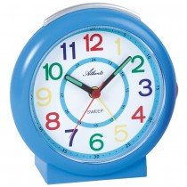 Wecker Kinderwecker blau bunt leise Quarzwecker für Kinder