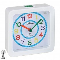 Wecker Kinderwecker weiß bunt leise Funkwecker für Kinder