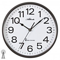 Funkwanduhr analog anthrazit weiß rund