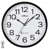Funkwanduhr analog schwarz weiß rund
