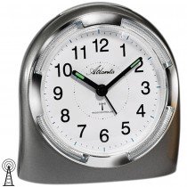 Wecker Funk Funkwecker analog anthrazit mit Licht Snooze