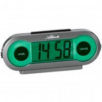 Wecker Quarz digital grau mit grünem Licht Snooze Digitalwecker