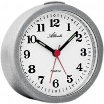 Wecker Quarz analog grau rund