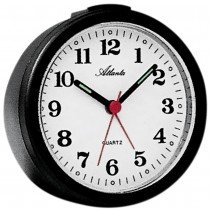 Wecker Quarz analog schwarz rund