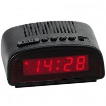 Wecker Netzwecker digital schwarz rot mit Snooze Digitalwecker