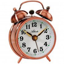Mechanischer Wecker Glockenwecker kupfer farben rund