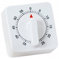 Kurzzeitmesser Kurzzeitwecker Küchen Timer analog weiß eckig