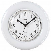 Küchenuhr Wanduhr Küche Quarz analog Keramik Keramikuhr weiß