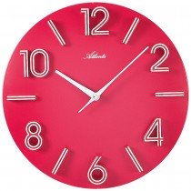 Wanduhr Quarz analog pink rosa rund