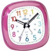 Atlanta Wecker Kinderwecker Quarz pink leise Lernwecker für Kinder