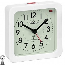 Atlanta Wecker Funk Funkwecker weiß eckig mit Licht Snooze