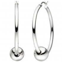 JOBO Creolen mit Kugeln 925 Sterlingsilber Ohrringe