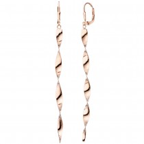 JOBO Ohrhänger Spirale 925 Sterlingsilber rotgold vergoldet Ohrringe gedreht