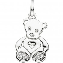 JOBO Kinder Anhänger Teddy Teddybär 925 Sterlingsilber 8 Zirkonia