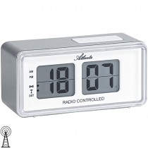 Atlanta Wecker Funk Funkwecker digital silbern mit Licht Digitalwecker