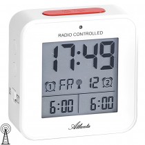 Atlanta Wecker Funk Funkwecker digital weiß Licht Snooze Digitalwecker