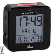 Atlanta Wecker Funk Funkwecker digital schwarz Licht Snooze Digitalwecker