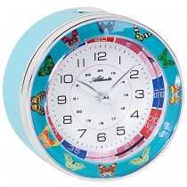 Atlanta Wecker für Kinder Schmetterlinge leise ohne Ticken