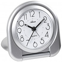 Atlanta Wecker Reisewecker Klappwecker Quarz analog silbern