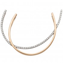 Anhänger 585 Rotgold bicolor 52 Diamanten Brillanten